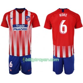 Billige Fotballdrakter Atlético Madrid KOKE 6 Barn Hjemmedraktsett 2018/19 Kortermet